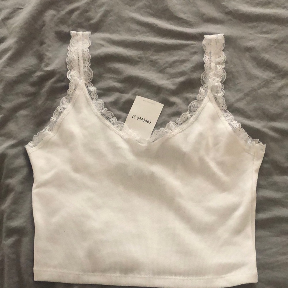 Forever21 white cropped tank